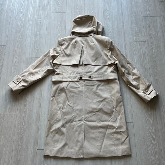 J Crew New Icon Trench Coat Womens Size 12 In Vintage Khaki Hooded - Picture 3 of 12